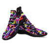 Funky Psychedelic Print Pattern Black Athletic Shoes-grizzshop