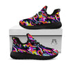 Funky Psychedelic Print Pattern Black Athletic Shoes-grizzshop