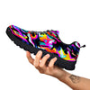 Funky Psychedelic Print Pattern Black Sneaker-grizzshop