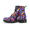 Funky Psychedelic Print Pattern Leather Boots-grizzshop