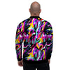 Funky Psychedelic Print Pattern Men's Bomber Jacket-grizzshop