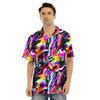 Funky Psychedelic Print Pattern Men's Hawaiian Shirt-grizzshop