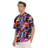 Funky Psychedelic Print Pattern Men's Short Sleeve Shirts-grizzshop