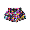 Funky Psychedelic Print Pattern Muay Thai Boxing Shorts-grizzshop