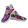 Funky Psychedelic Print Pattern White Athletic Shoes-grizzshop