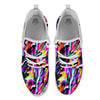 Funky Psychedelic Print Pattern White Athletic Shoes-grizzshop