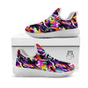 Funky Psychedelic Print Pattern White Athletic Shoes-grizzshop