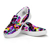 Funky Psychedelic Print Pattern White Slip On Shoes-grizzshop