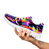 Funky Psychedelic Print Pattern White Sneaker-grizzshop