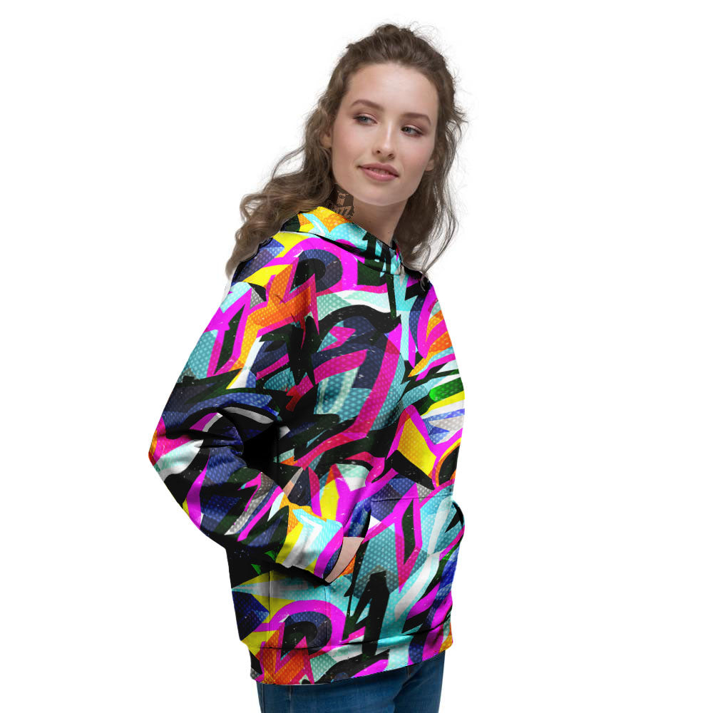 Funky Psychedelic Print Pattern Women's Hoodie-grizzshop