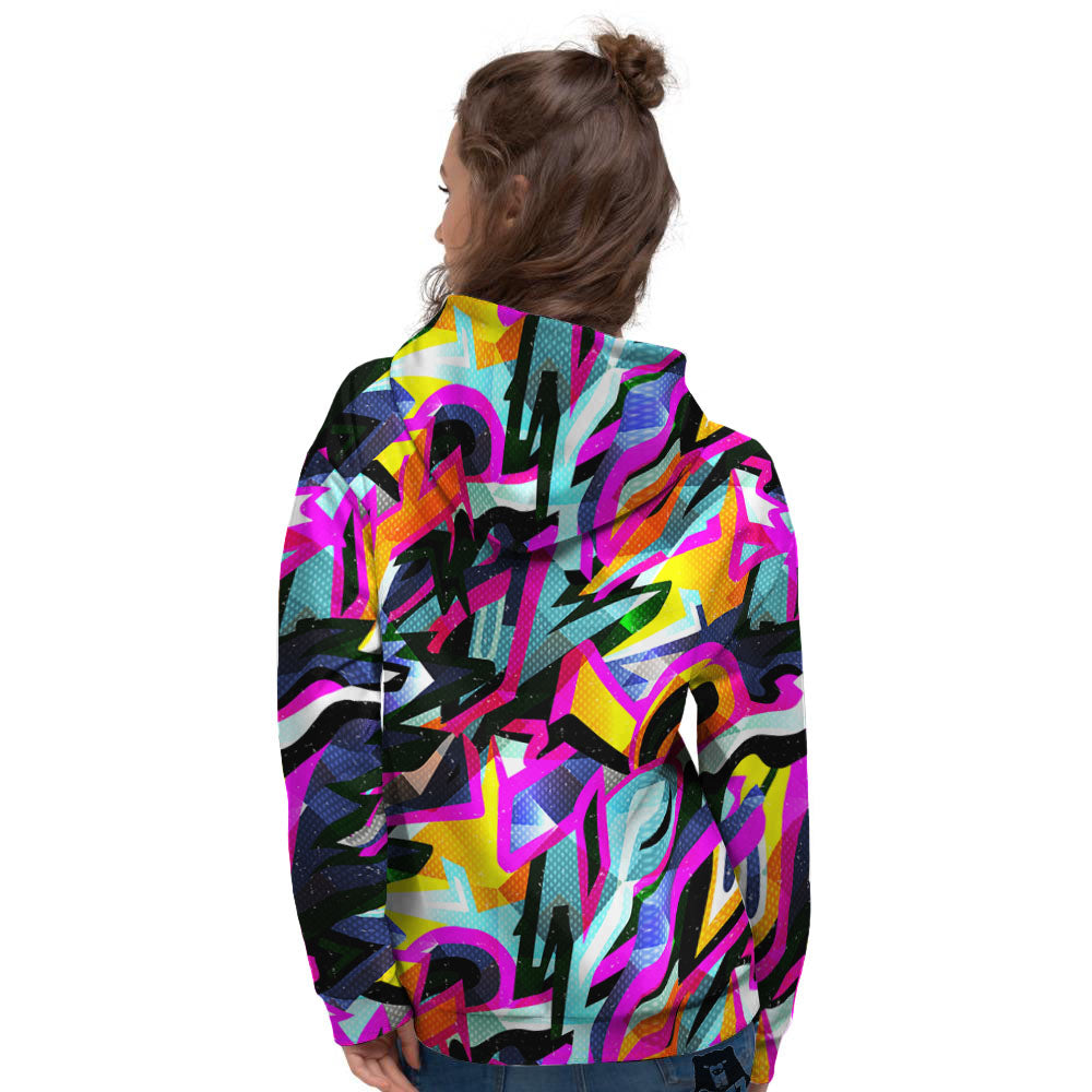 Funky Psychedelic Print Pattern Women's Hoodie-grizzshop