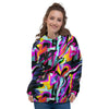 Funky Psychedelic Print Pattern Women's Hoodie-grizzshop