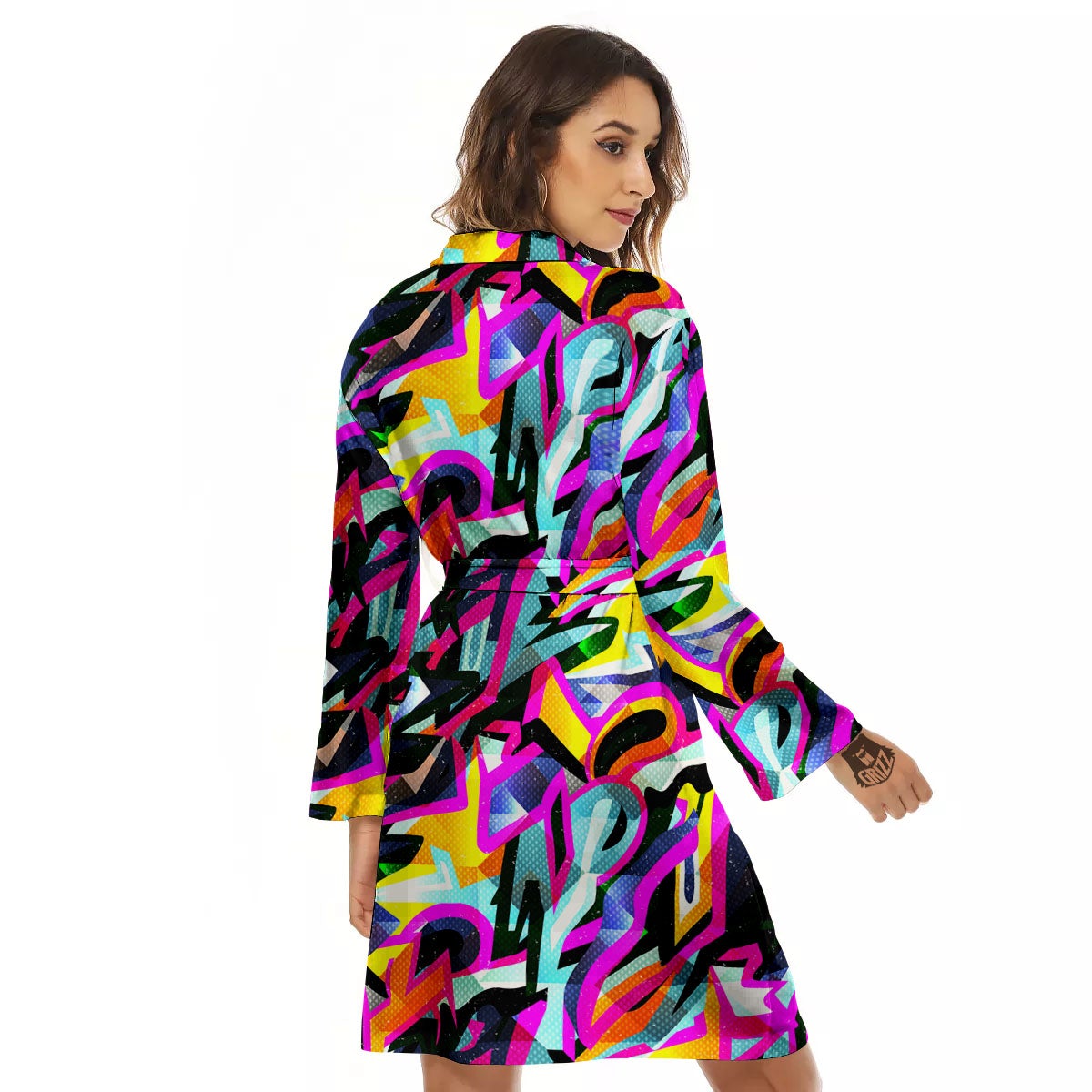 Funky Psychedelic Print Pattern Women's Robe-grizzshop