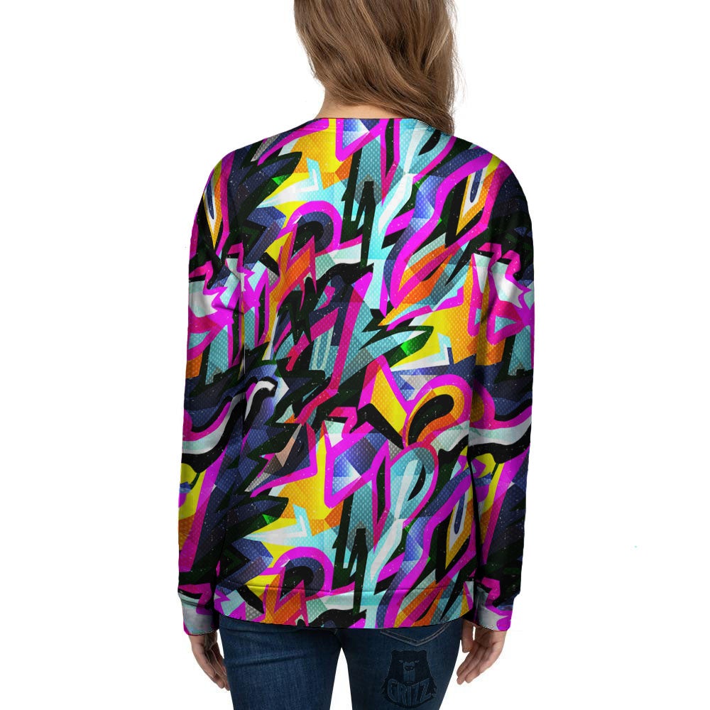 Funky Psychedelic Print Pattern Women's Sweatshirt-grizzshop