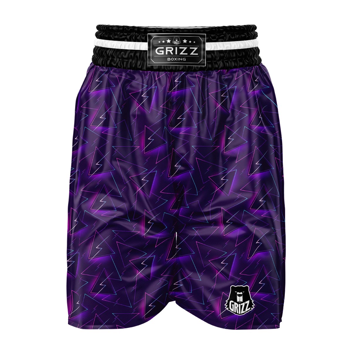 Funky Retro Print Pattern Boxing Shorts-grizzshop