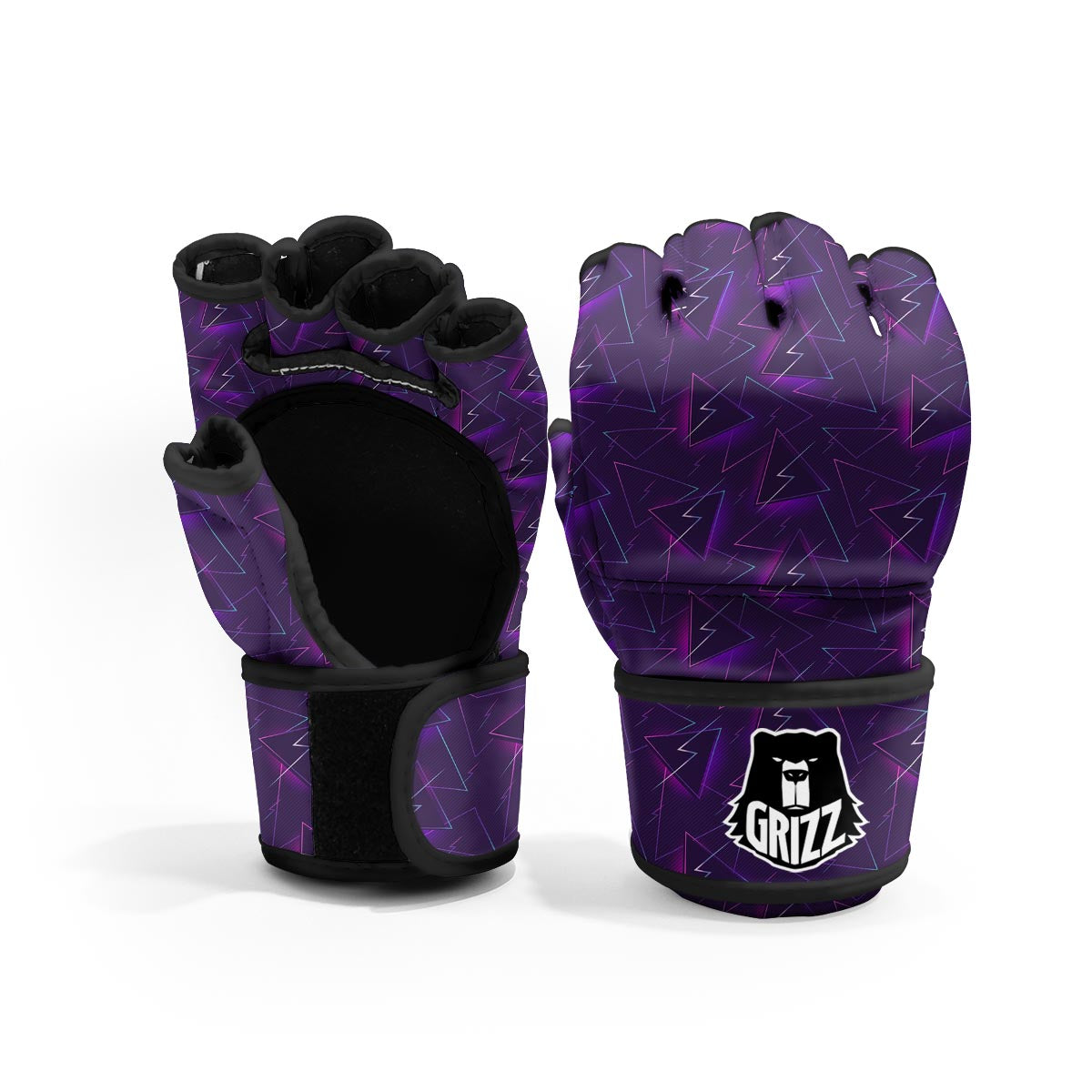 Funky Retro Print Pattern MMA Gloves-grizzshop
