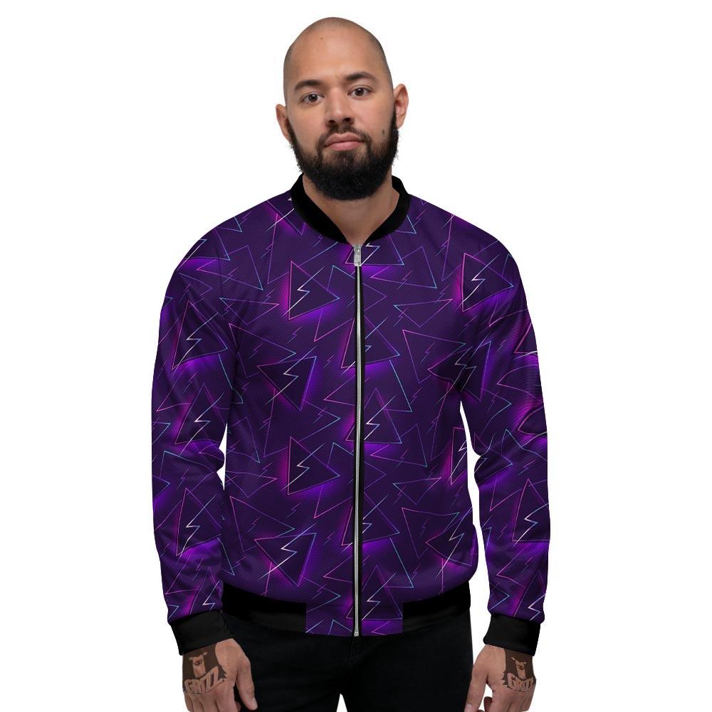 Funky Retro Print Pattern Men's Bomber Jacket-grizzshop
