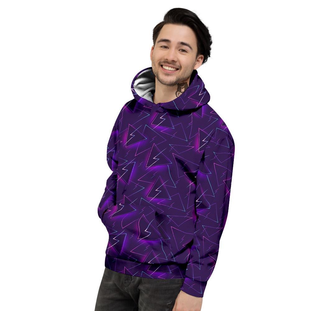 Funky Retro Print Pattern Men's Hoodie-grizzshop