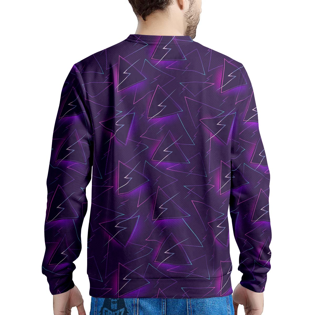 Funky Retro Print Pattern Men's Sweatshirt-grizzshop