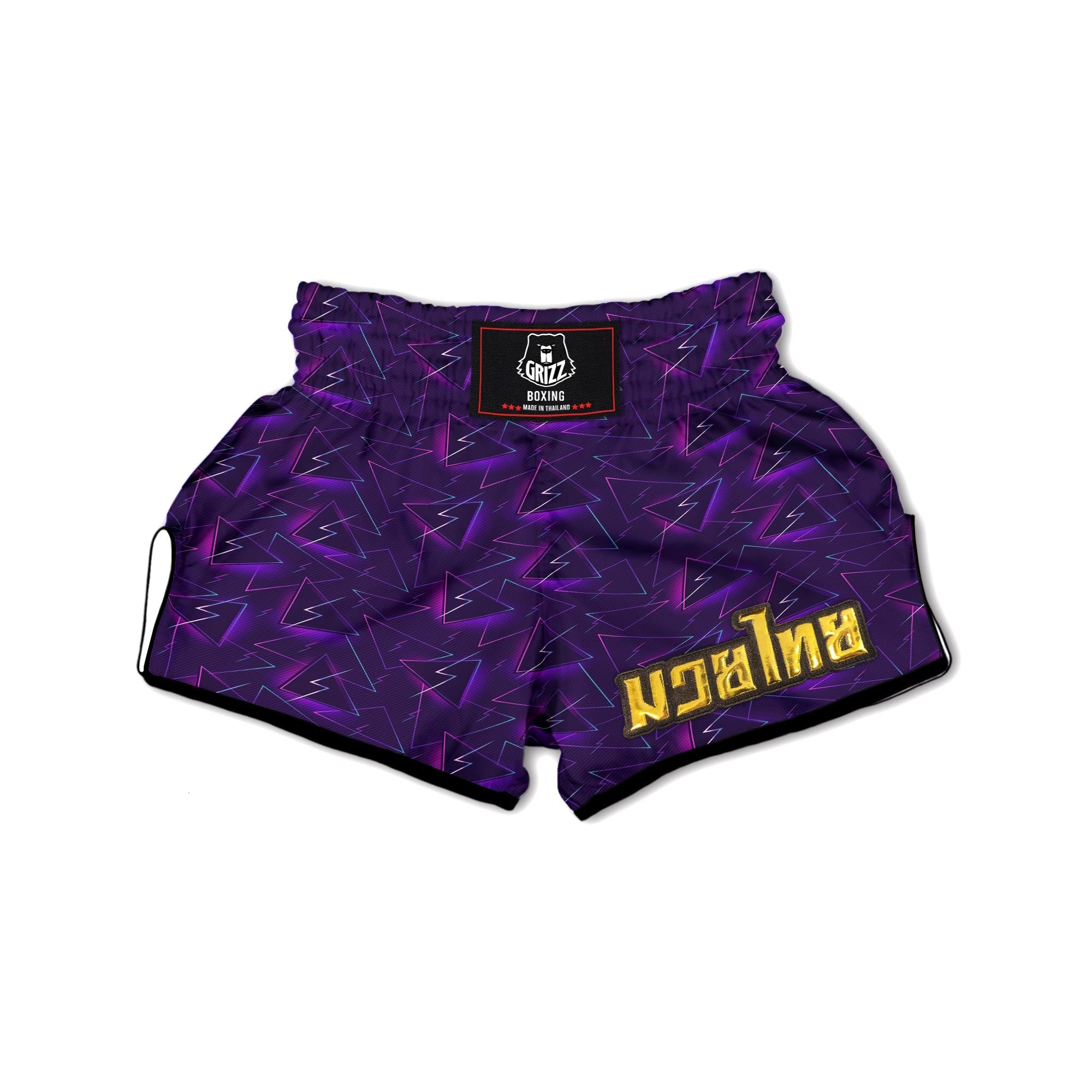 Funky Retro Print Pattern Muay Thai Boxing Shorts-grizzshop