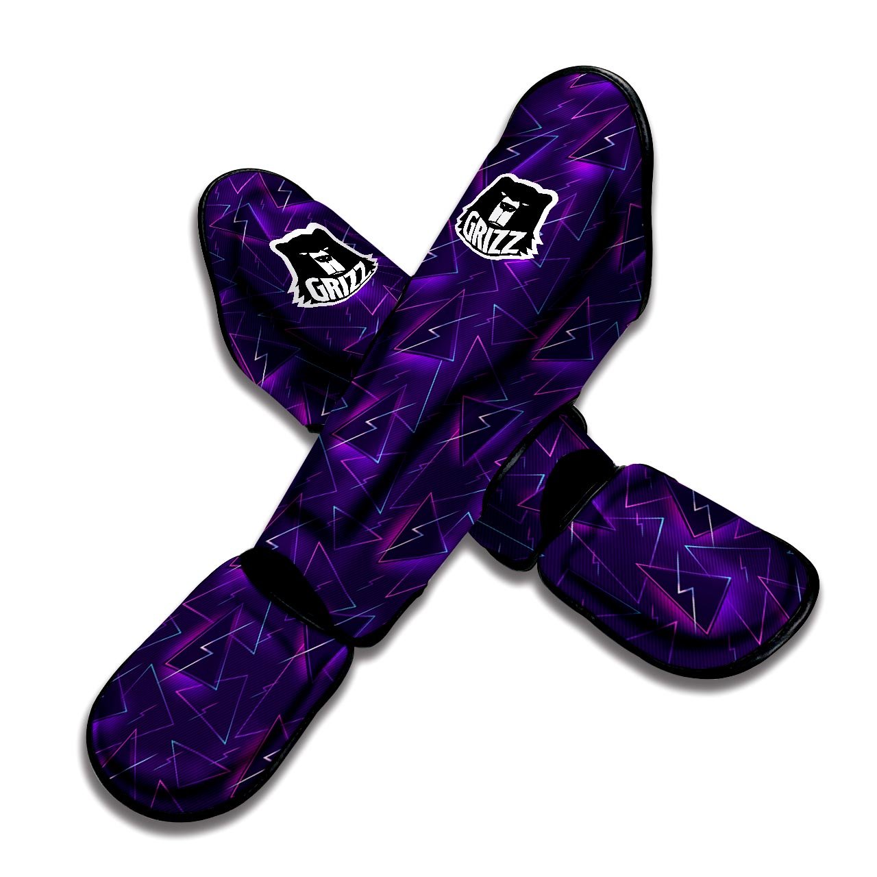 Funky Retro Print Pattern Muay Thai Shin Guards-grizzshop