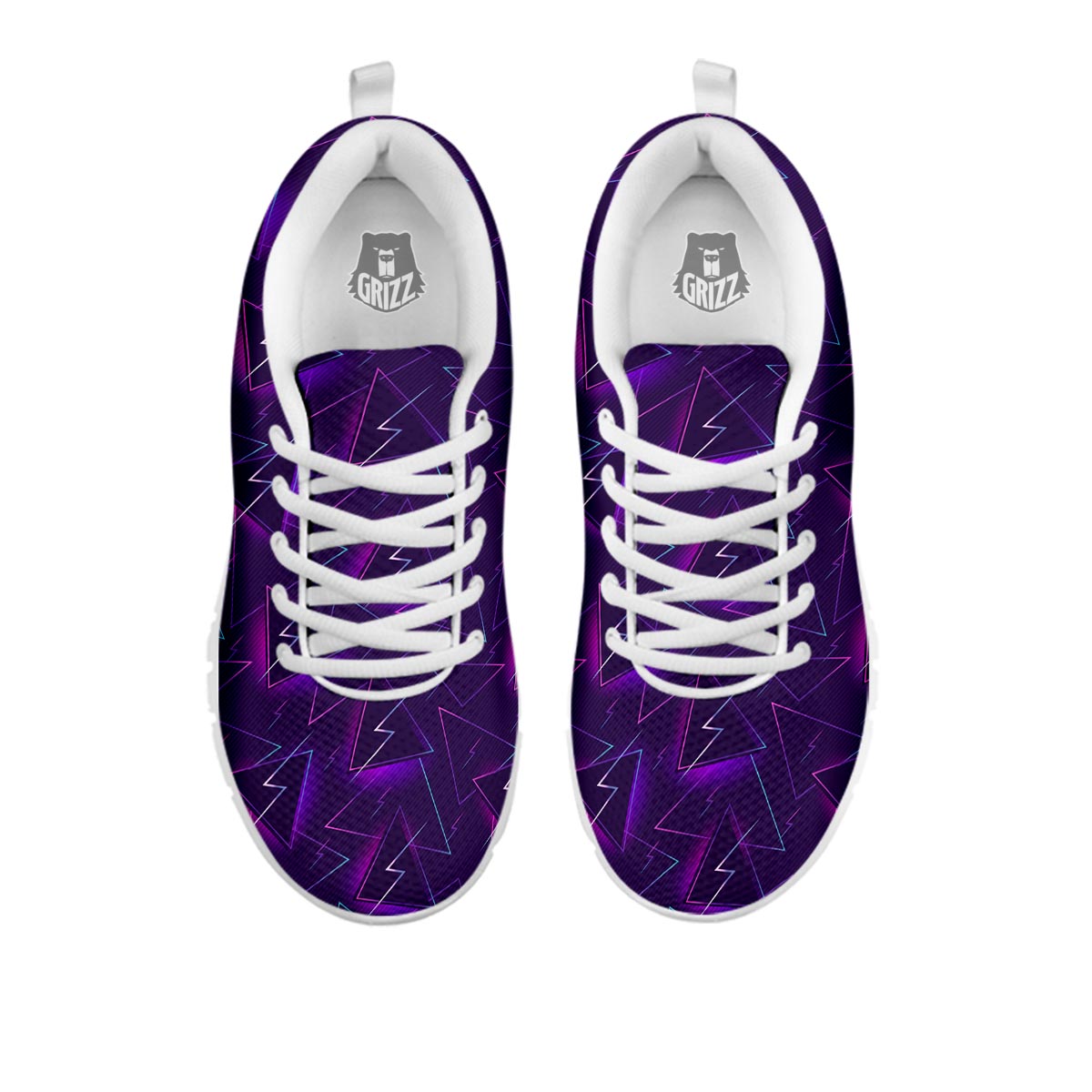 Funky Retro Print Pattern White Sneaker-grizzshop