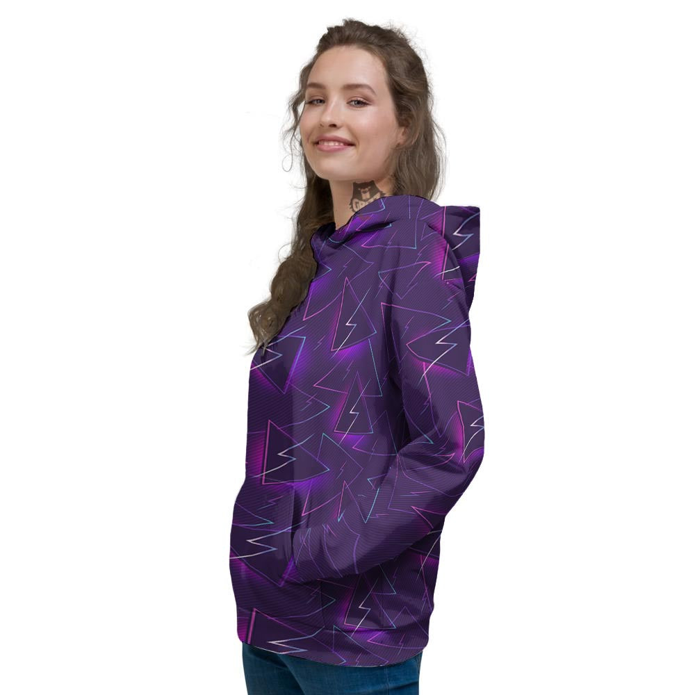 Funky Retro Print Pattern Women's Hoodie-grizzshop