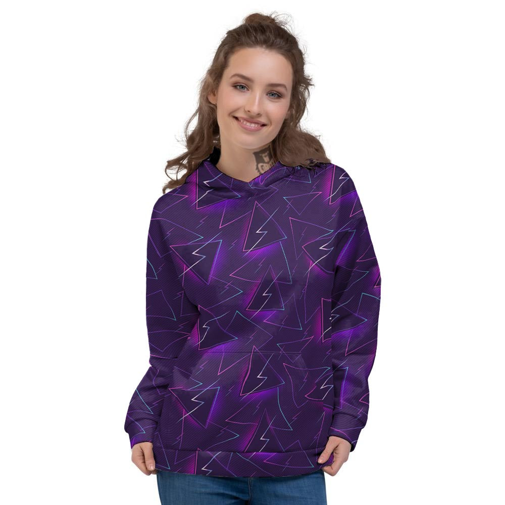 Funky Retro Print Pattern Women's Hoodie-grizzshop