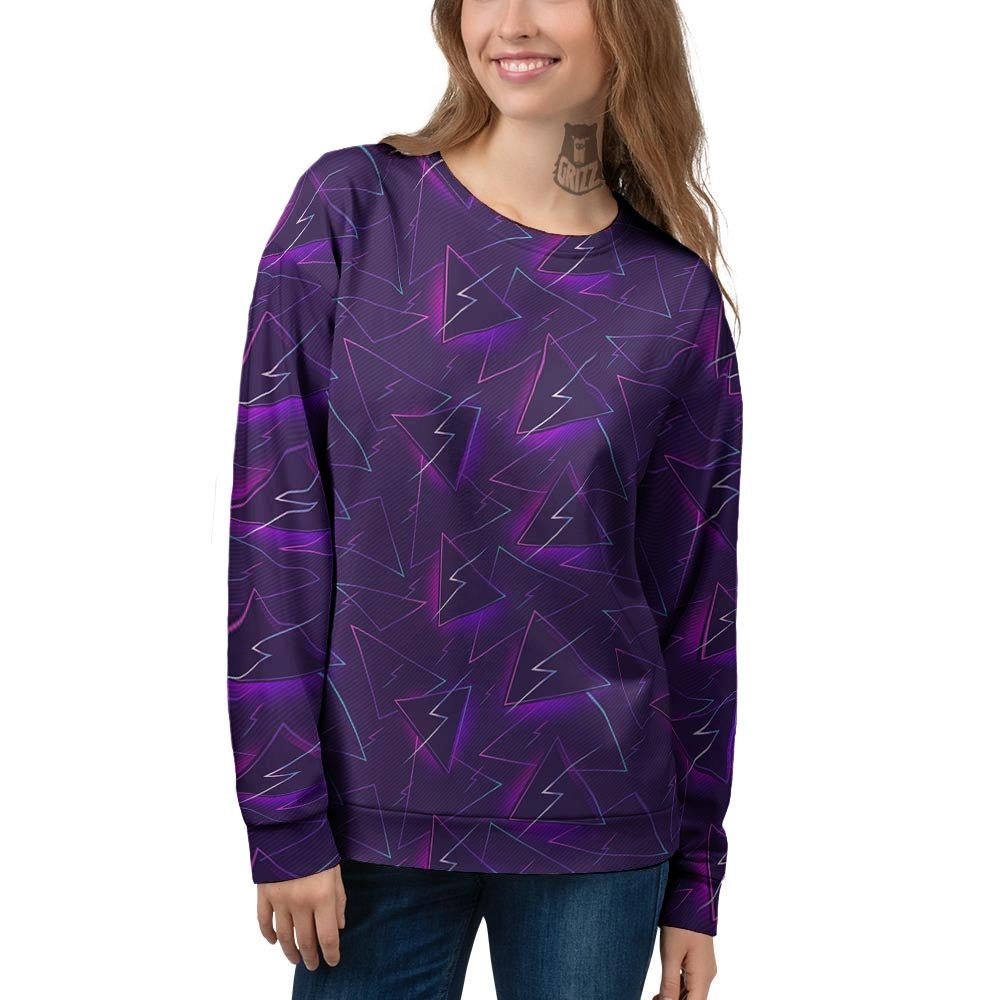 Funky Retro Print Pattern Women's Sweatshirt-grizzshop