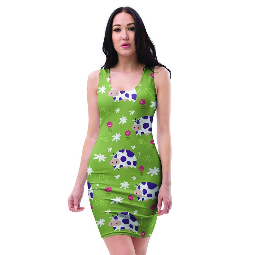 Funny Cow For Kids Bodycon Dress-grizzshop