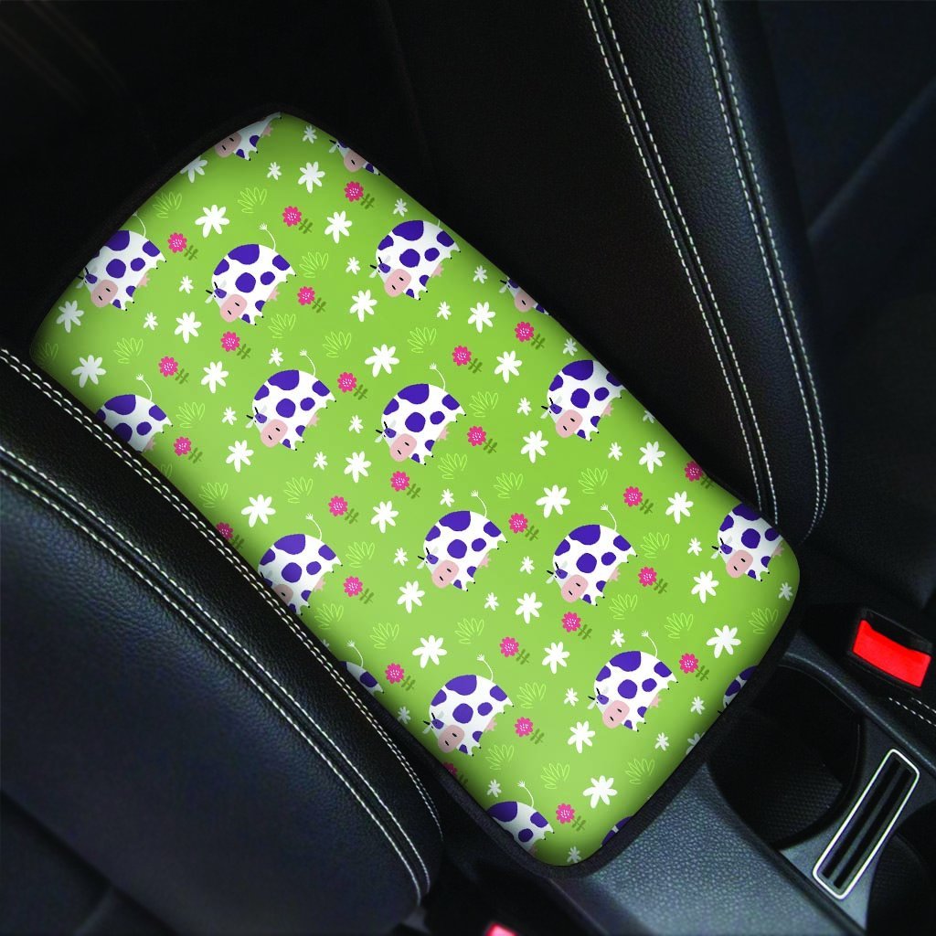 Funny Cow For Kids Car Console Cover-grizzshop