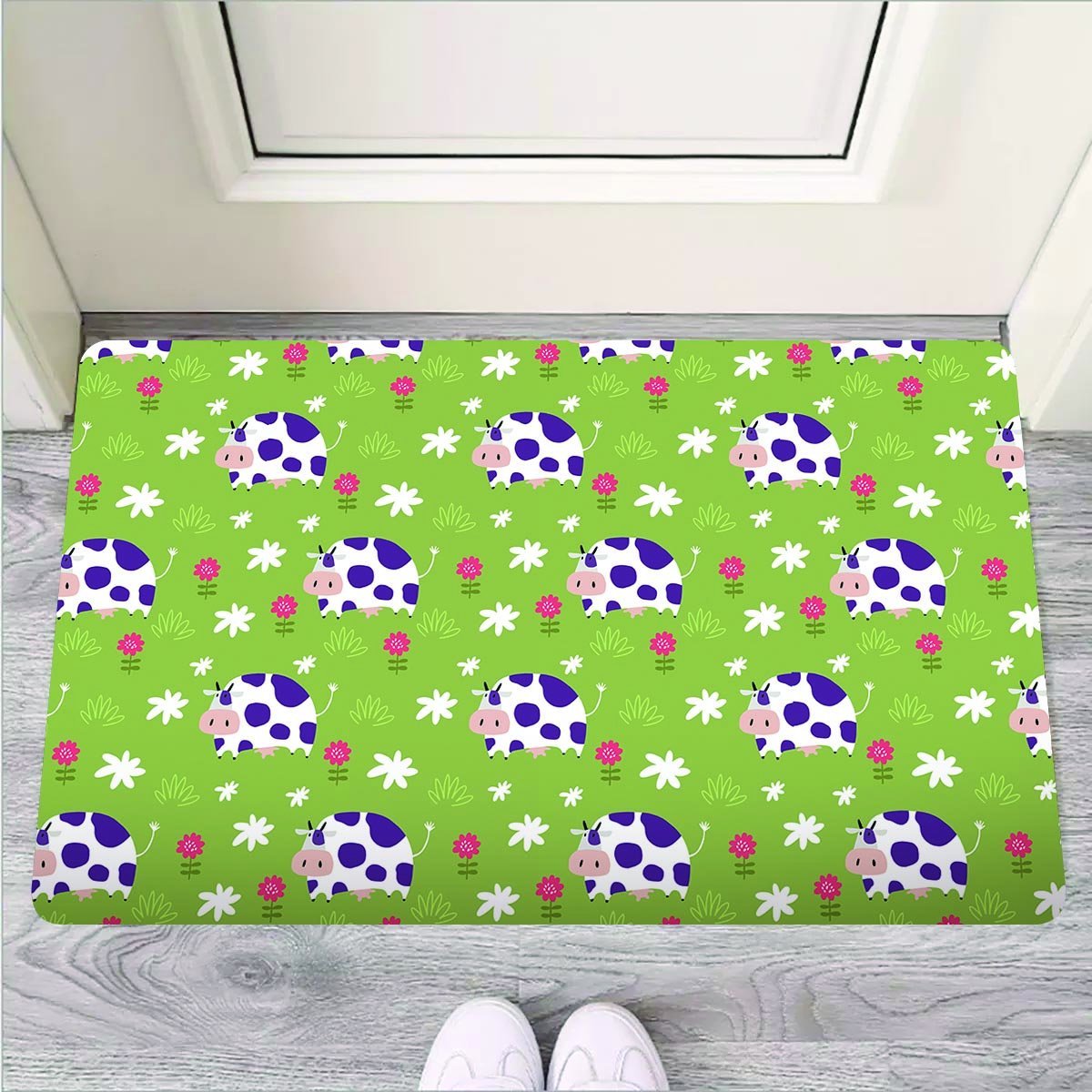 Funny Cow For Kids Door Mat-grizzshop