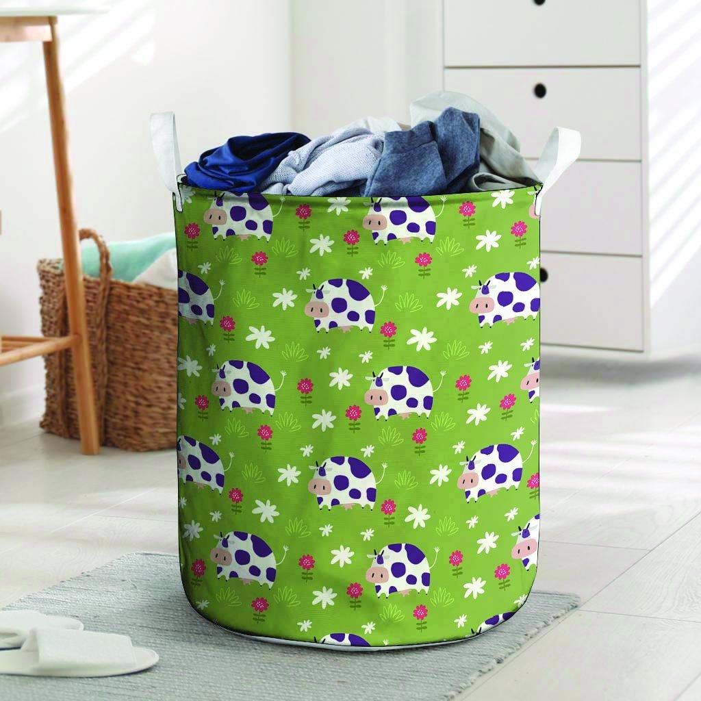 Funny Cow For Kids Laundry Basket-grizzshop