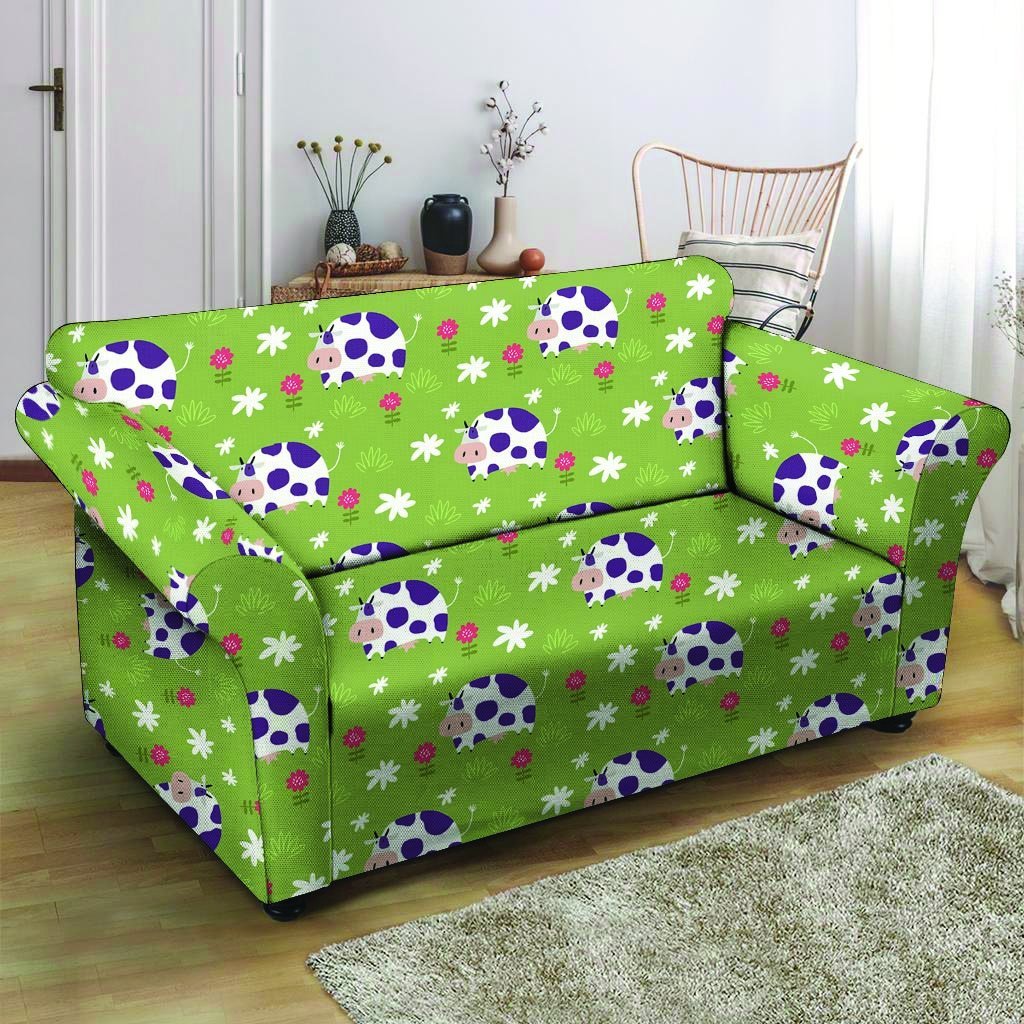 Funny Cow For Kids Loveseat Cover-grizzshop