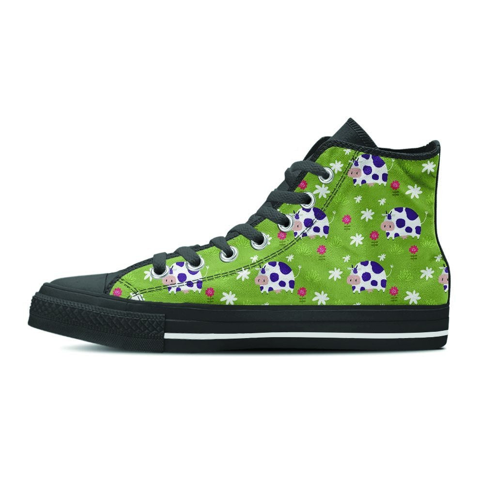 Funny Cow For Kids Men's High Top Shoes-grizzshop