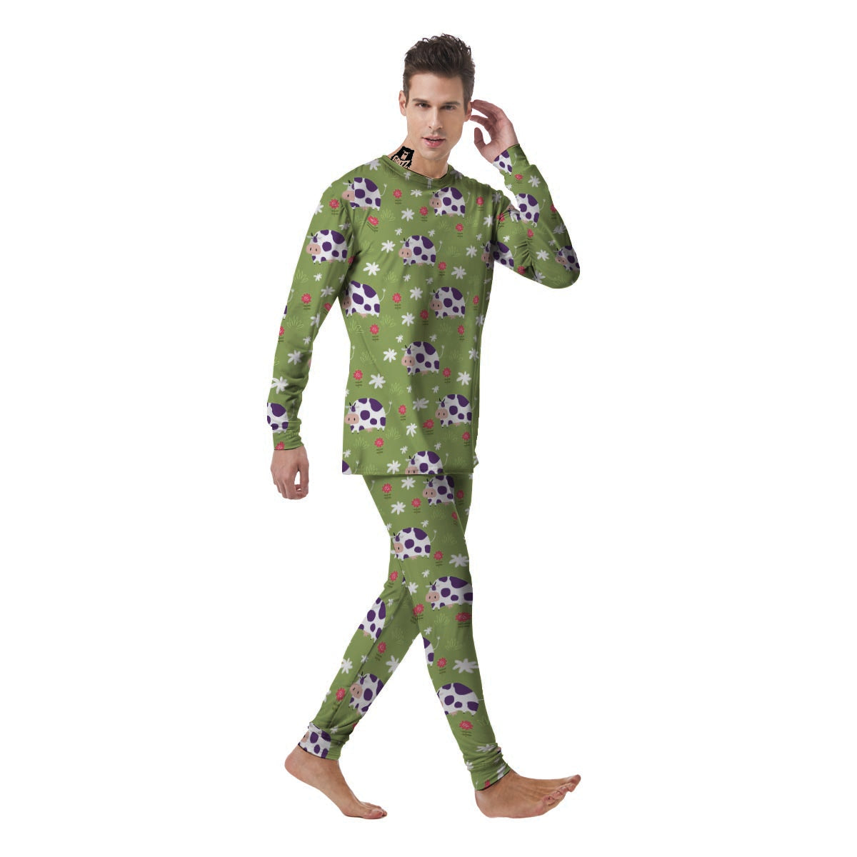 Funny Cow For Kids Men's Pajamas-grizzshop