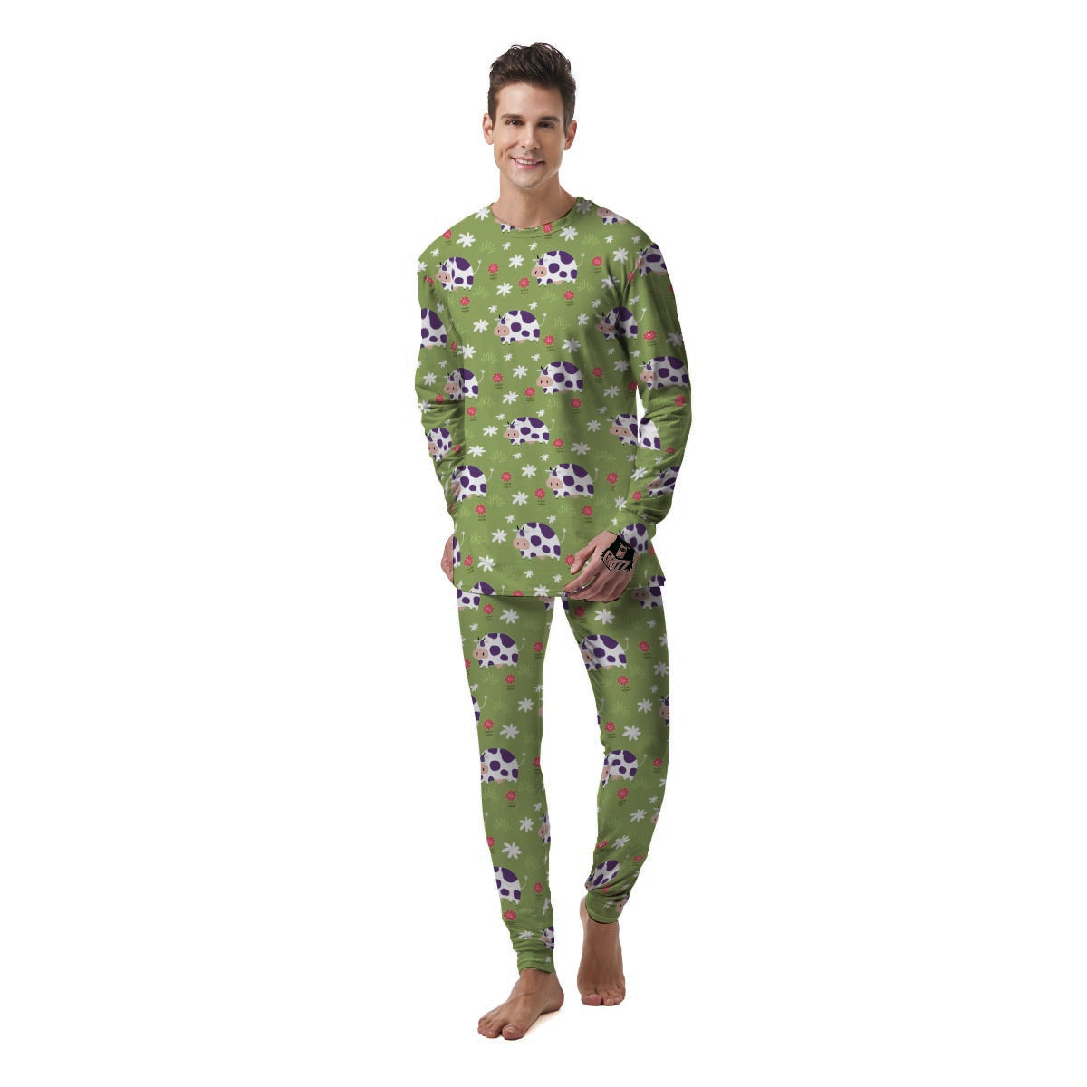 Funny Cow For Kids Men's Pajamas-grizzshop