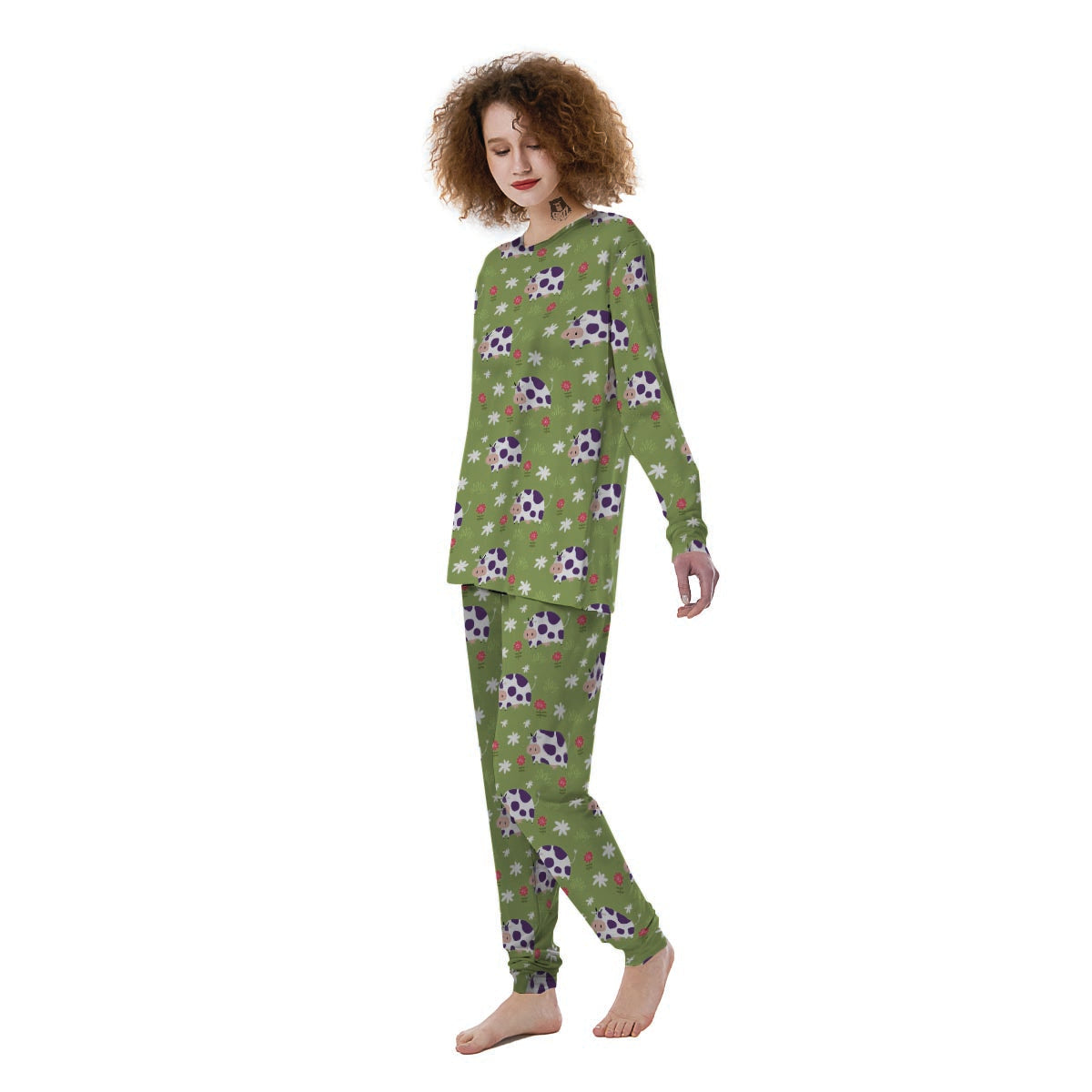 Funny Cow For Kids Women's Pajamas-grizzshop