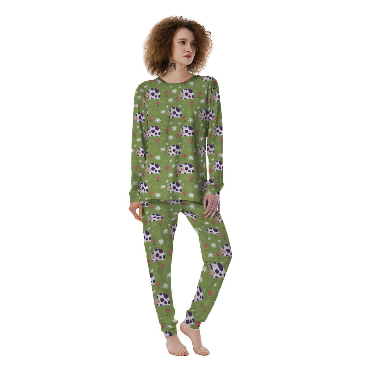 Funny Cow For Kids Women's Pajamas-grizzshop