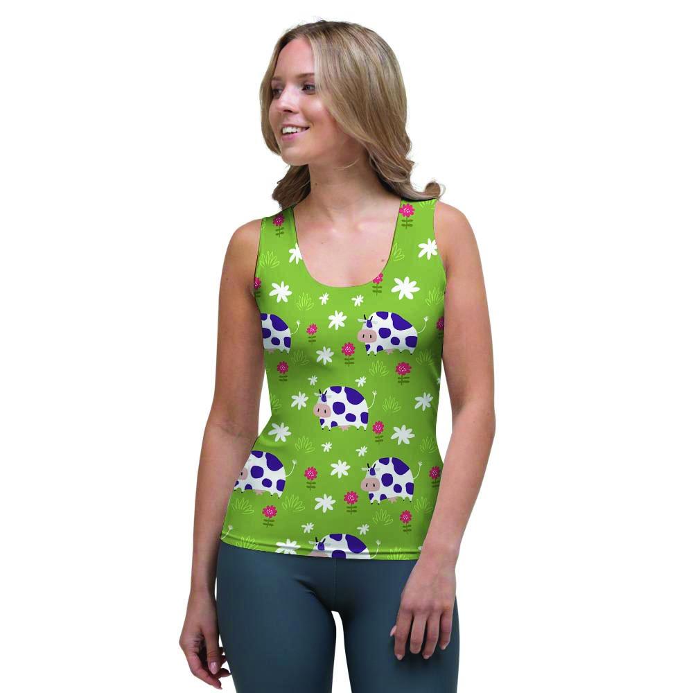 Funny Cow For Kids Women's Tank Top-grizzshop
