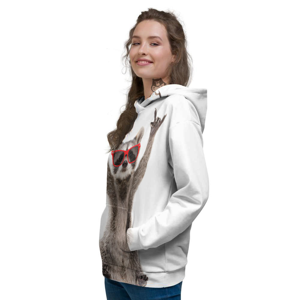 Funny Raccoon Print Women's Hoodie-grizzshop