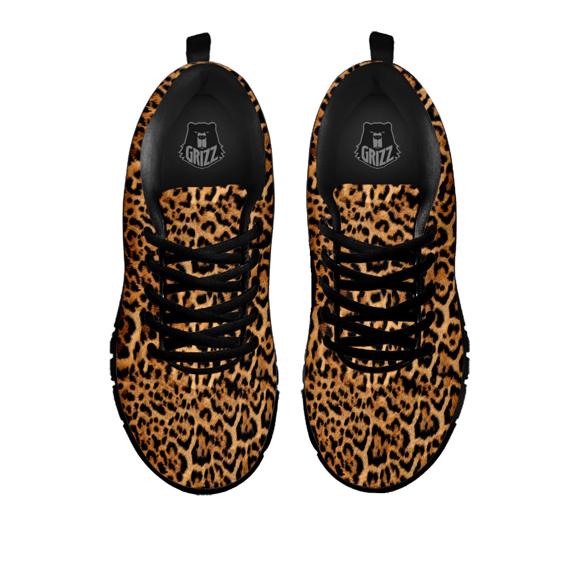 Fur Jaguar Print Pattern Black Sneaker-grizzshop