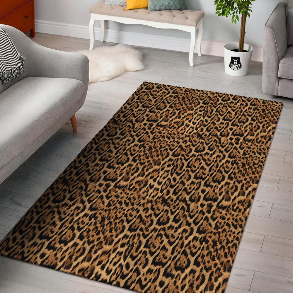Fur Jaguar Print Pattern Floor Mat-grizzshop