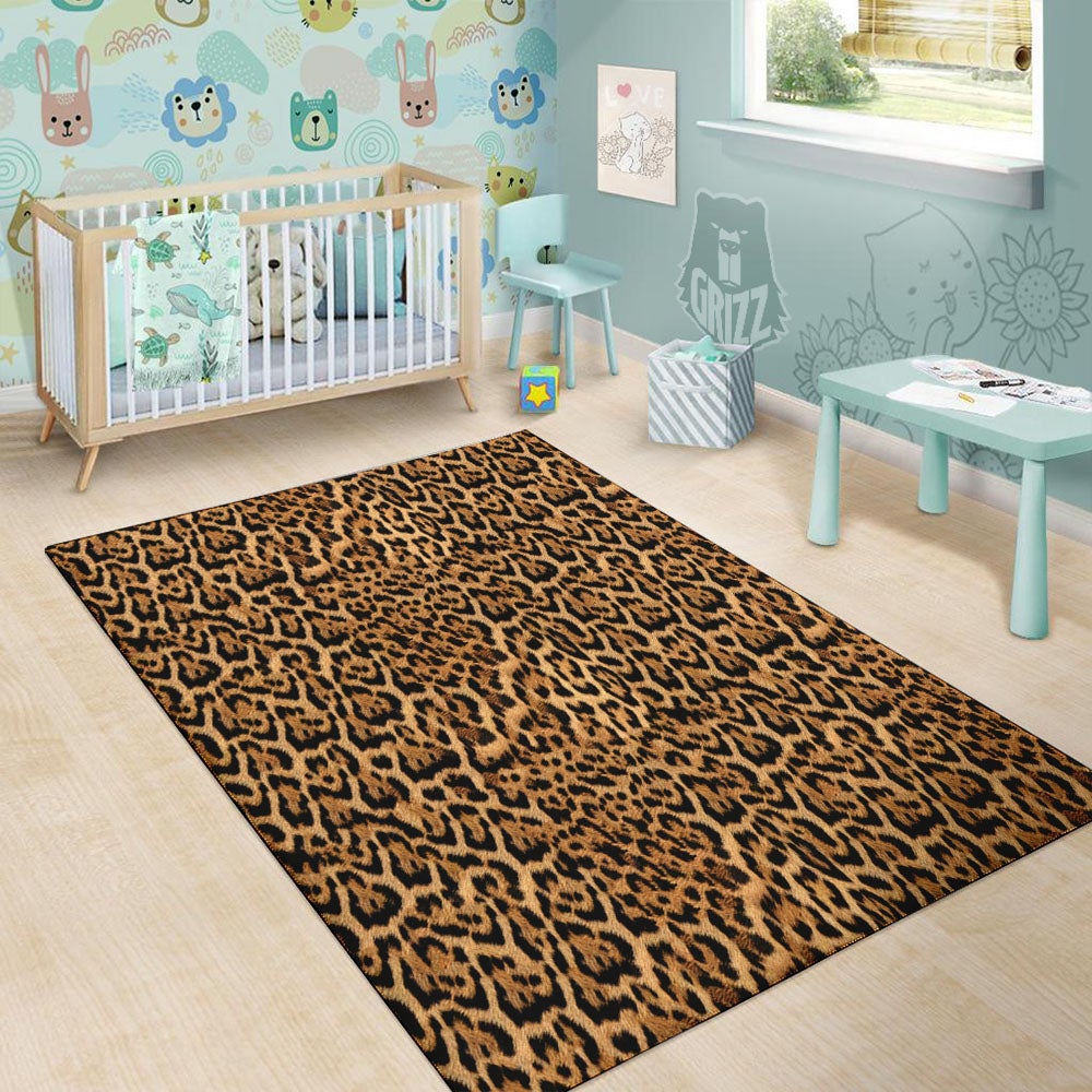 Fur Jaguar Print Pattern Floor Mat-grizzshop