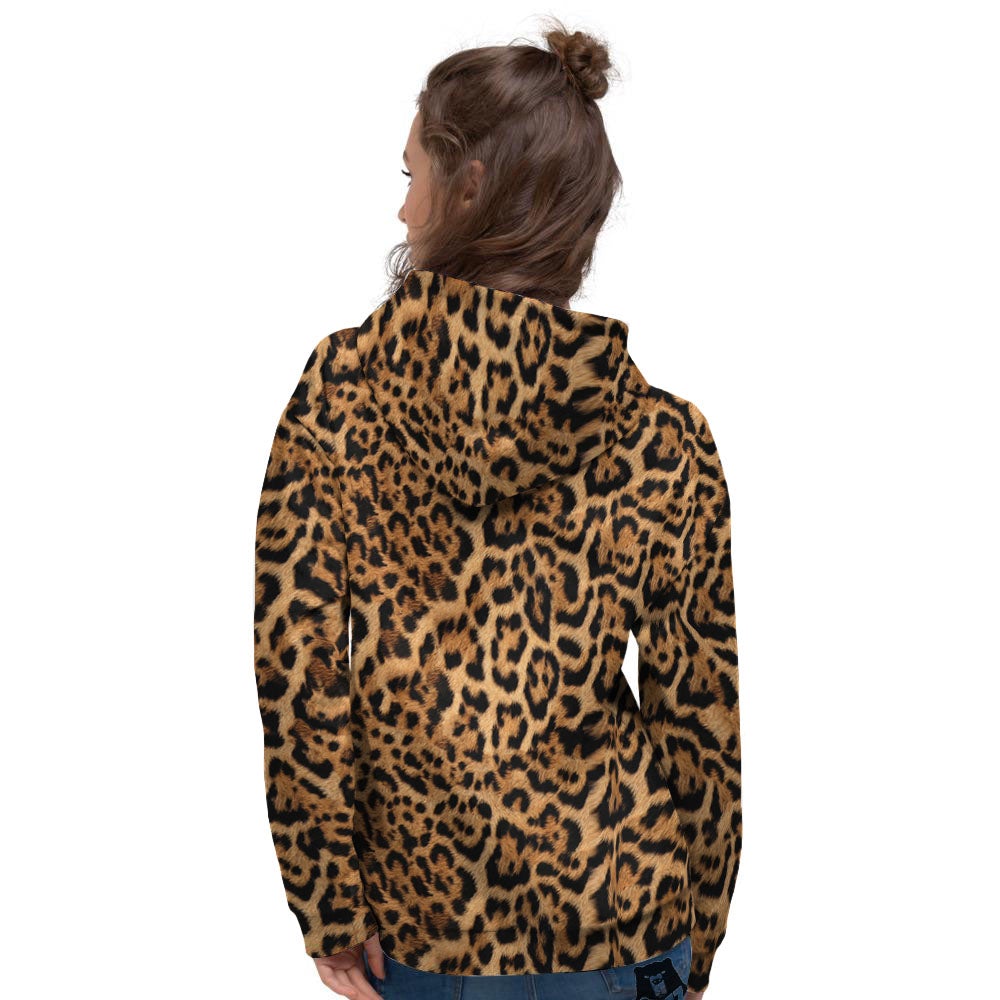 Fur Jaguar Print Pattern Women's Hoodie-grizzshop