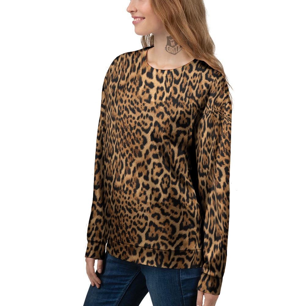 Fur Jaguar Print Pattern Women's Sweatshirt-grizzshop