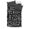 Futhark Norse Runes Scandinavian Viking Pattern Print Duvet Cover Bedding Set-grizzshop