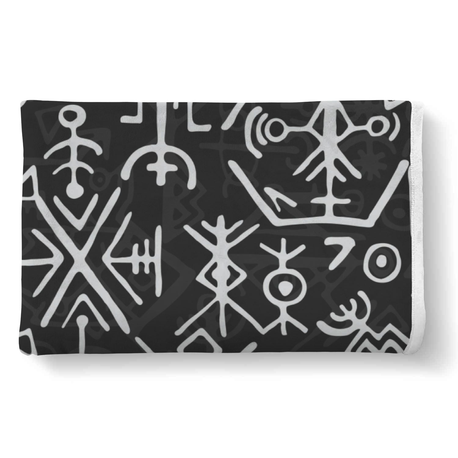 Futhark Norse Runes Scandinavian Viking Pattern Print Throw Blanket-grizzshop