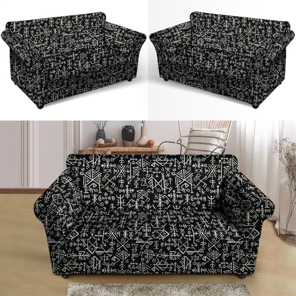 Futhark Norse Viking Loveseat Cover-grizzshop