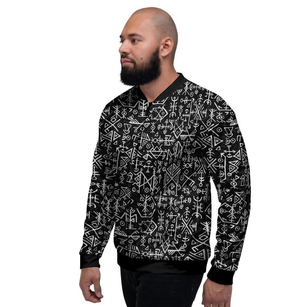 Futhark Norse Viking Men's Bomber Jacket-grizzshop